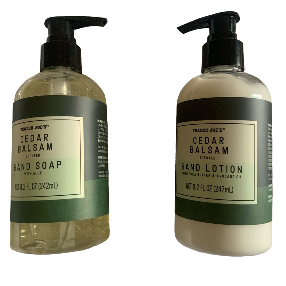 Trader Joe’s Cedar Balsam Scented Hand Soap & Hand Lotion 8.2 fl oz